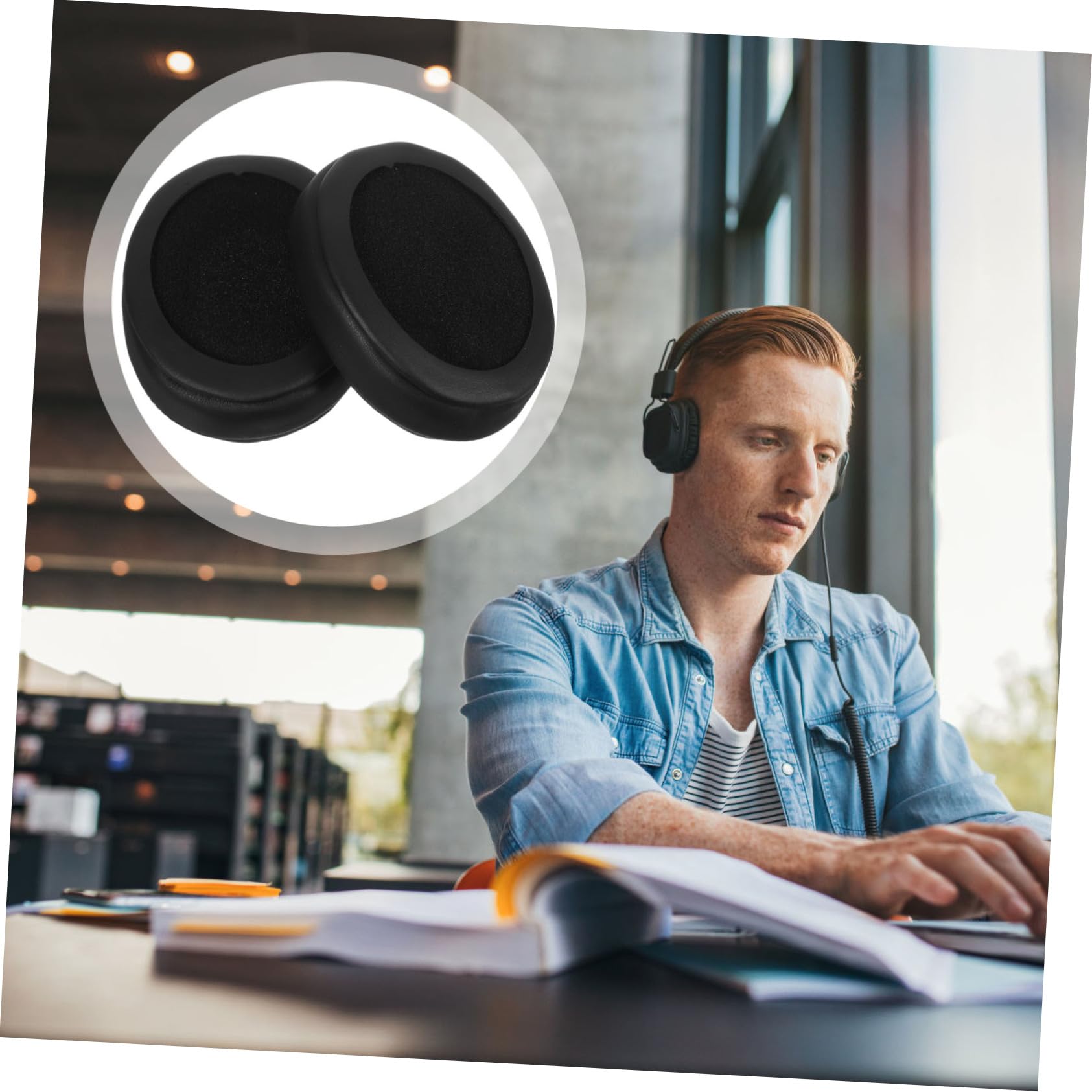 Mikikit 6piezas Almohadillas De Repuesto para Auriculares Compatible Almohadillas Suaves y Resistentes Mejora De Sonido y Reducción De Ruido para Llamadas