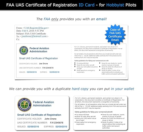 Miniatura 3 de Mavic Air - Paquete de identificación de drones de la FAA - Etiquetas (3 juegos de 3) + tarjeta de identificación de registro FAA UAS para pilotos