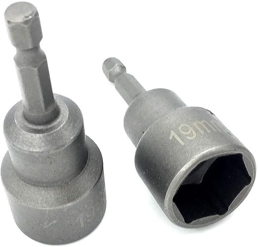 2pc Leveling Scissor rv-Jacks Socket Drill Adapter With 1/4 Quick Connect Hex Shank Tools, Works With All 3/4 or 19mm Hex Drive Jacks,Power Nut Driver Bit Set