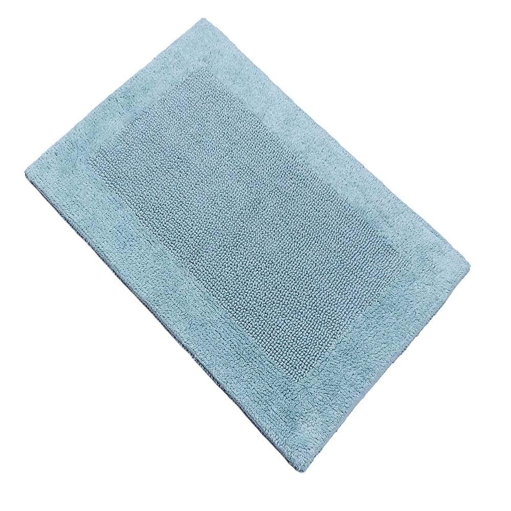 Castle Hill Light Blue Bella Napoli 100% Cotton Reversible Bath Rug 20X30