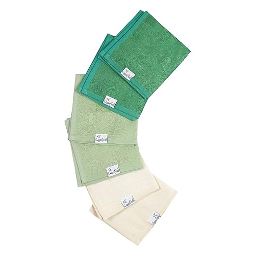 Copper Pearl 6 toallas de baño ultra suaves para bebé, grandes, suaves, de 11 x 11 pulgadas