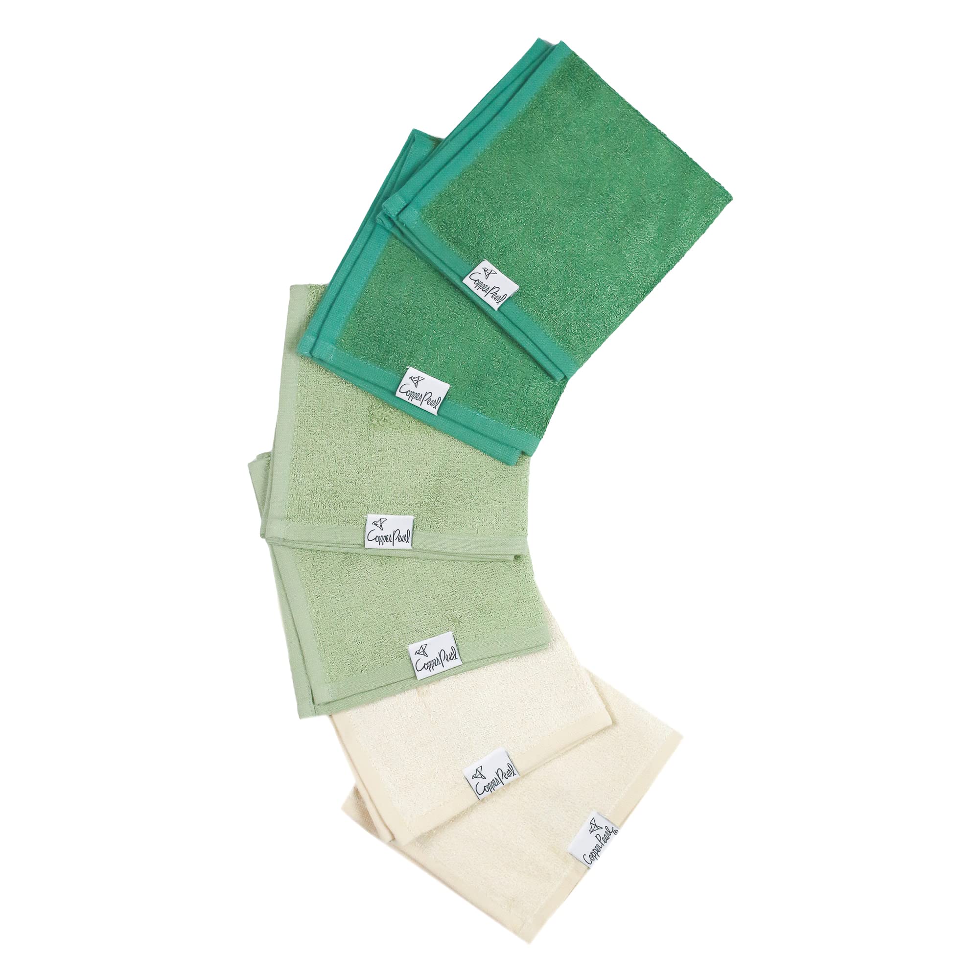 Copper Pearl 6 Ultra Soft Baby Bath Washcloths Premium Large Soft Haven 11" x 11" Towels