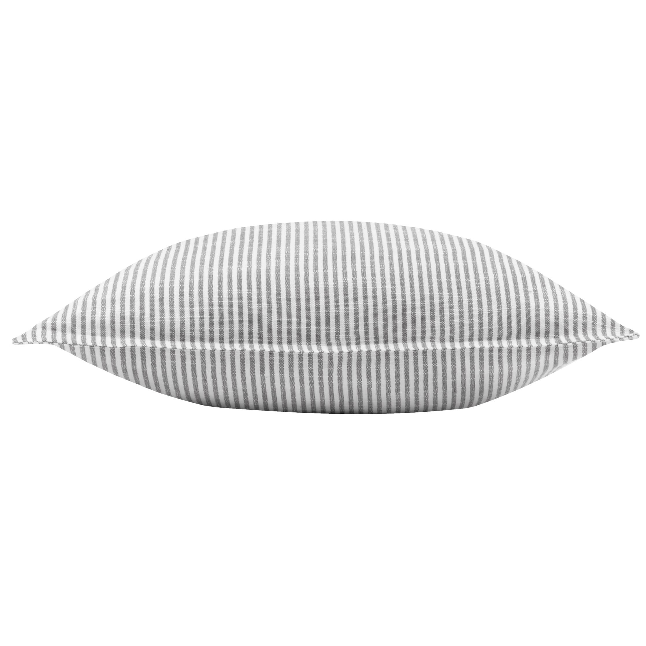 Yard furn Truro Striped Cushion Cover - Classic Stripe 100% Cotton Slub Texture Oxford Edge Decorative Case (Grey - 45x45cm) - Image 3