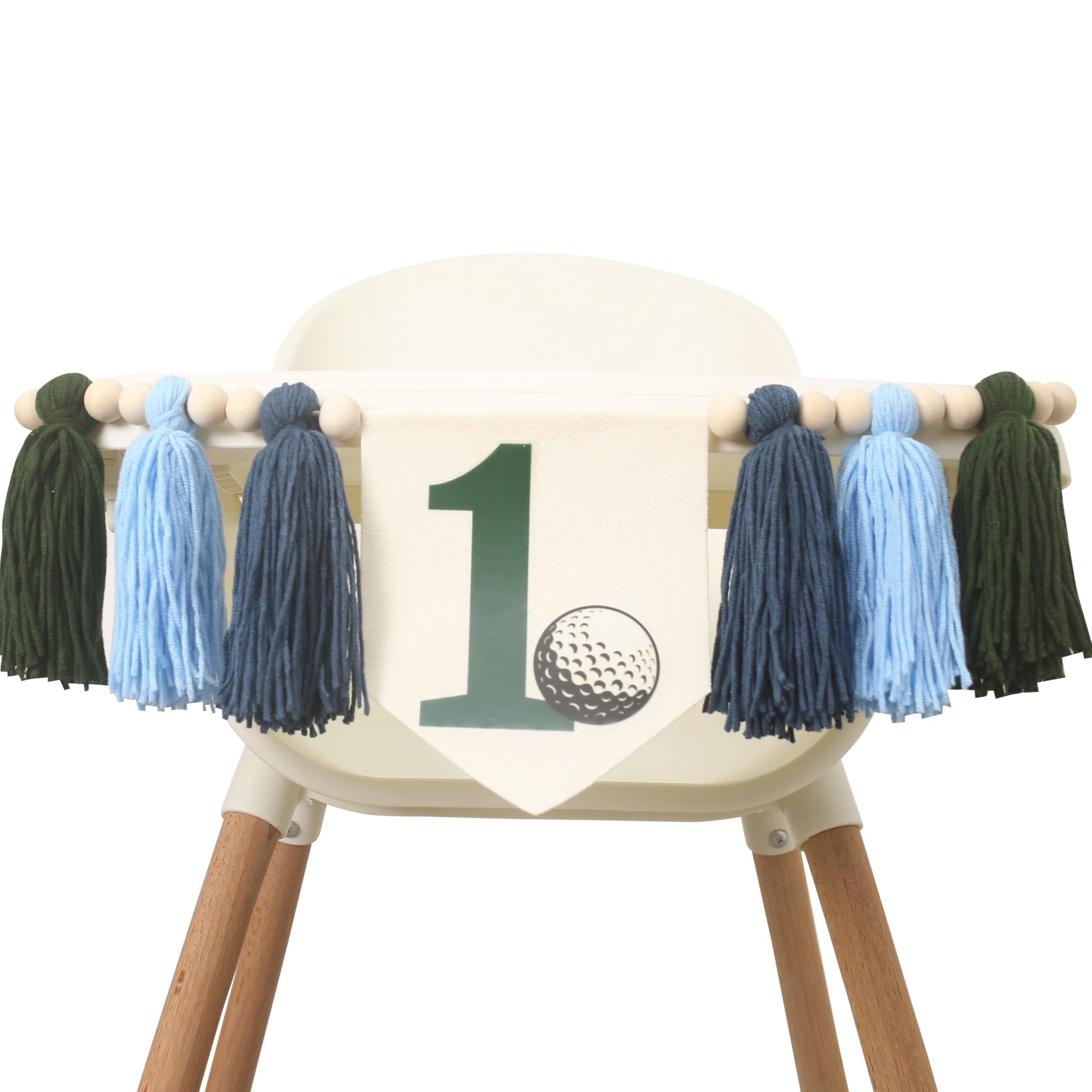 Golf 1st Birthday High Chair Banner - Hole In One Party Supplies, Cake Smash Decorations, Photo Props & Theme Decorations