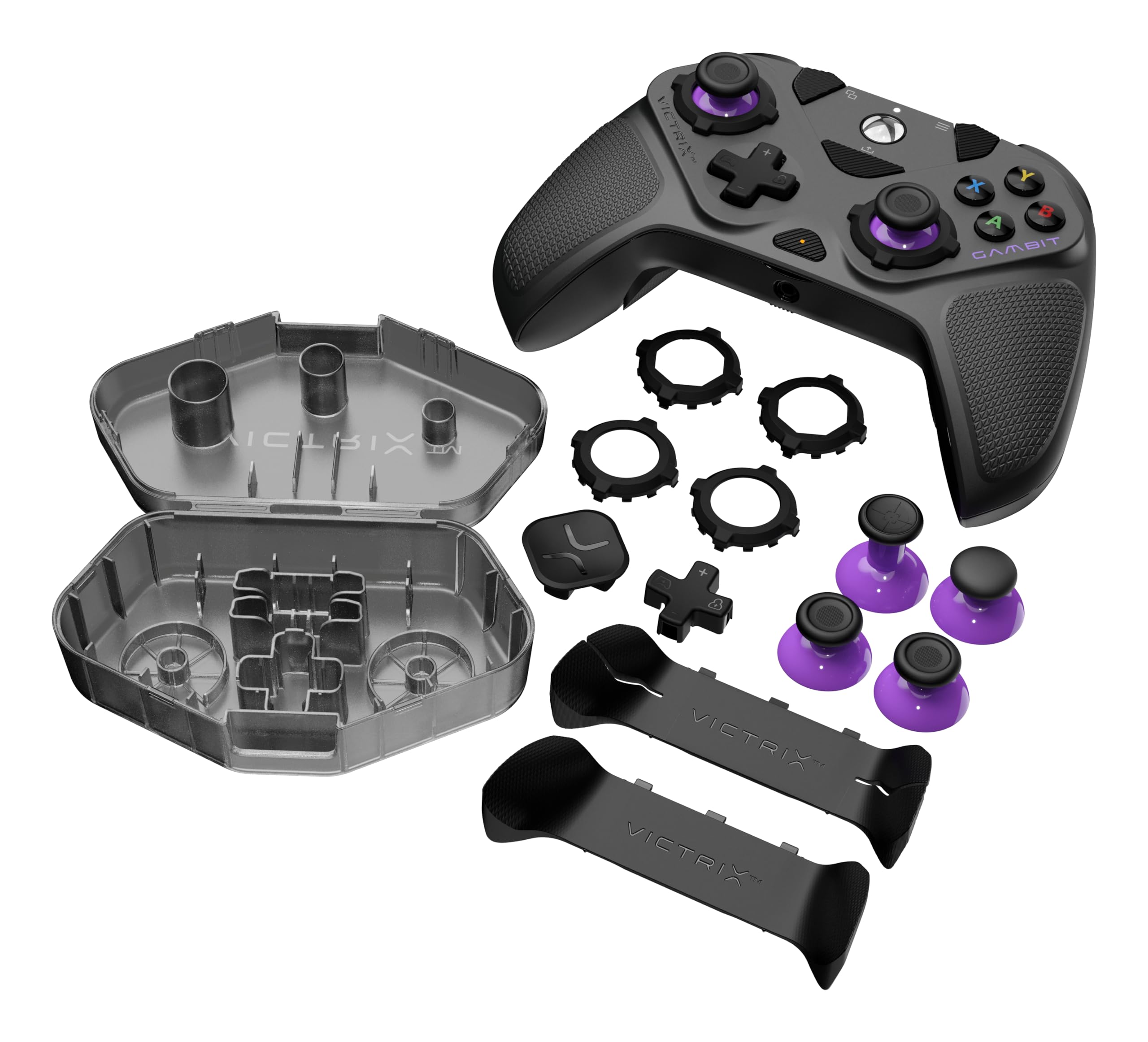 Turtle Beach Victrix Gambit Prime Wired Tournament Controller Licensed for Xbox Series X|S, Xbox One & PC - Swappable Thumbsticks, Rapid Fire Triggers, Remappable Buttons, Customizable Functions
