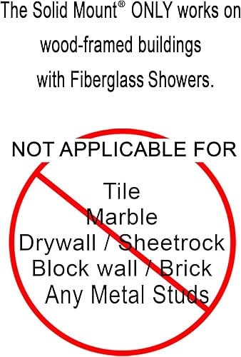 Miniatura 3 de Kit de montaje de barra de agarre para duchas de fibra de vidrio. The Solid Mount utiliza espaciadores Adj. para su uso en la mayoría de duchas de