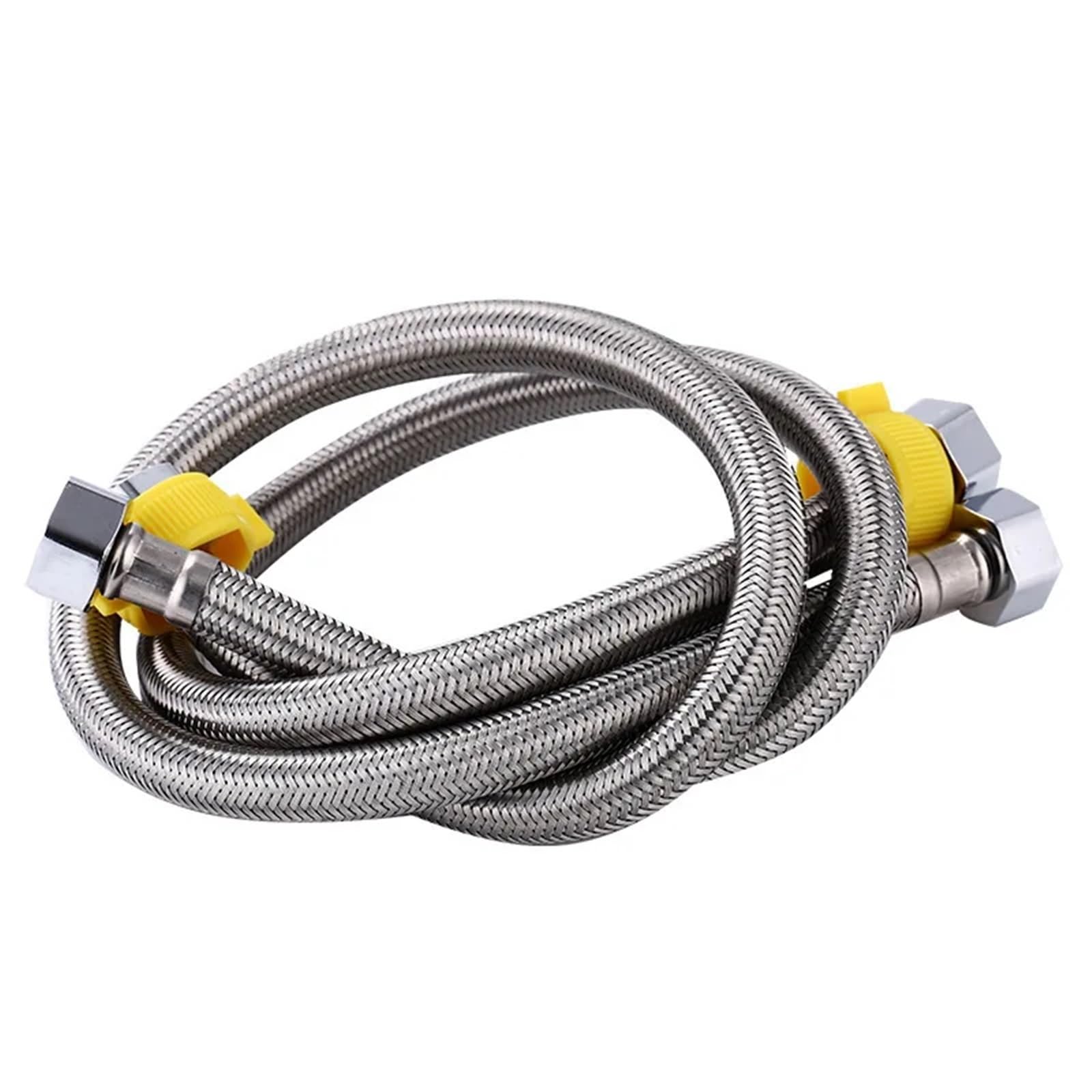 uyaux De Raccordement Robinets Lot de 2 tuyaux d'arrivée d'eau Chaude et Froide, 20 cm à 2 m, en Acier Inoxydable 304, Flexibles de raccordement for Chauffage Domestique(200cm)