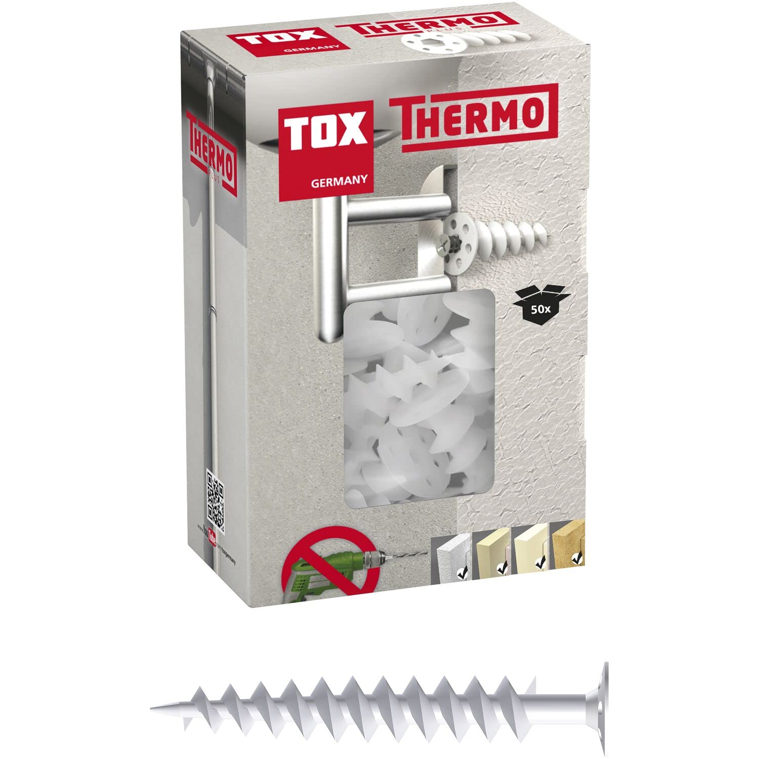 TOX cheville pour isolation Thermo 50, 50 pièces, 072100221