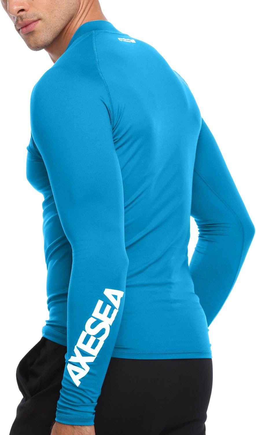 AXESEA Men Long Sleeve Rashguard UPF 50+ Rash Guard Swim Shirt Athletic Swim Tops - Image 3