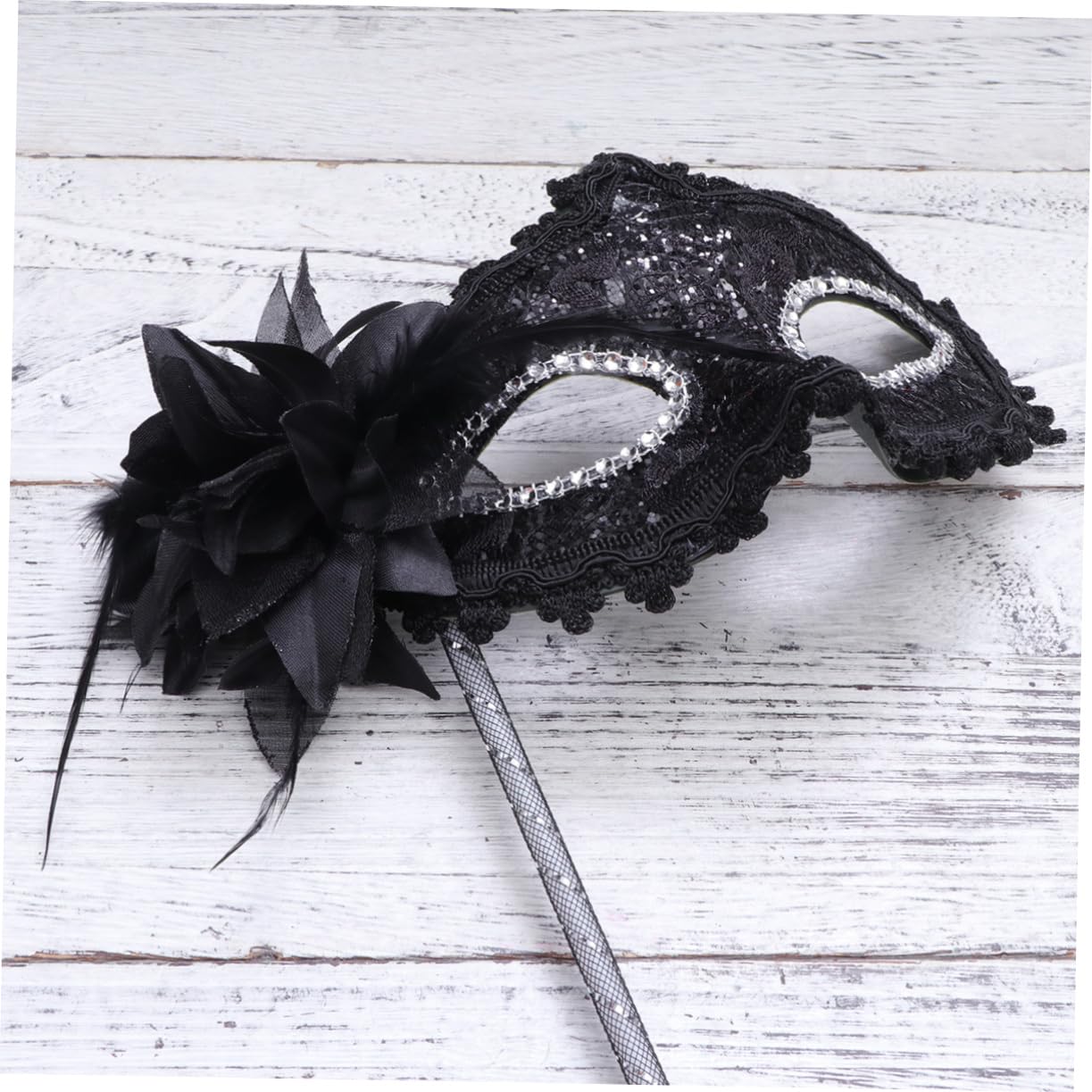 BESPORTBLE 3 pièces Masque Mascarade Noir Dentelle à Main pour Halloween Femme et Fille et Élégant pour Carnaval Bal Costumé et Photographies Festives