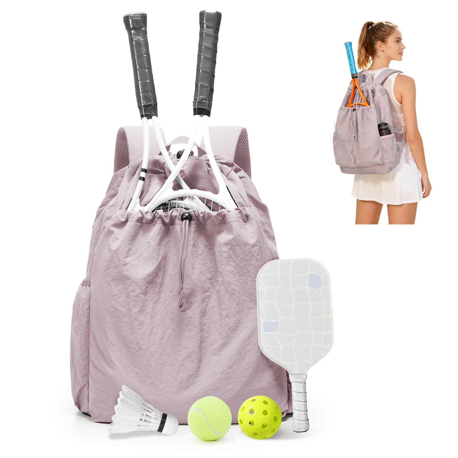 BJLFS Tennis Backpack for Women Men,Tennis Bag with Shoes Compartment & Wet Pocket,Badminton Bag Pickball Bag,Waterproof Sports Backpack Gym Bag for Outdoor — image 1