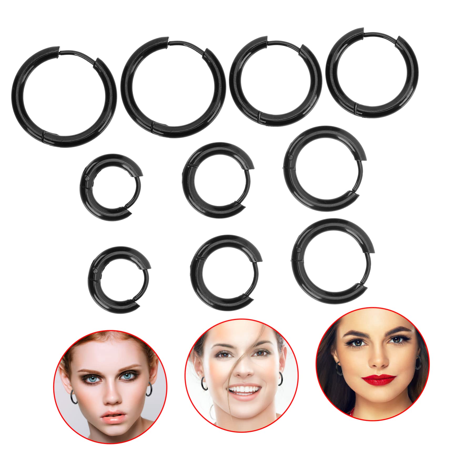 LIFKOME 50piezas Pendientes Inoxidable Hipoalergénicos Para Mujeres De Pendientes Redondos Antialérgicos y Elegantes Para Ocasiones Especiales