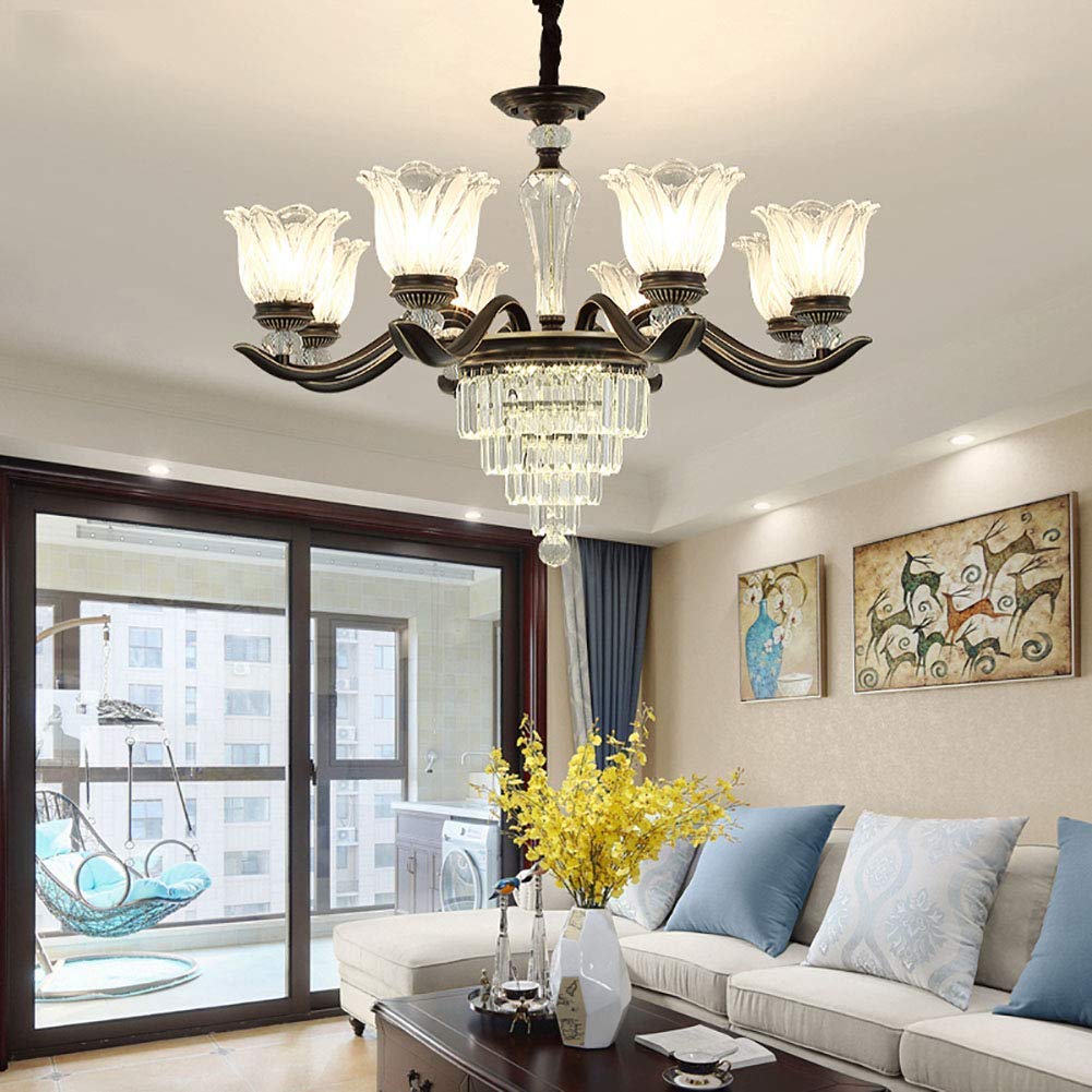 Luxe Gouden Kristallen Kroonluchter Plafondlamp voor