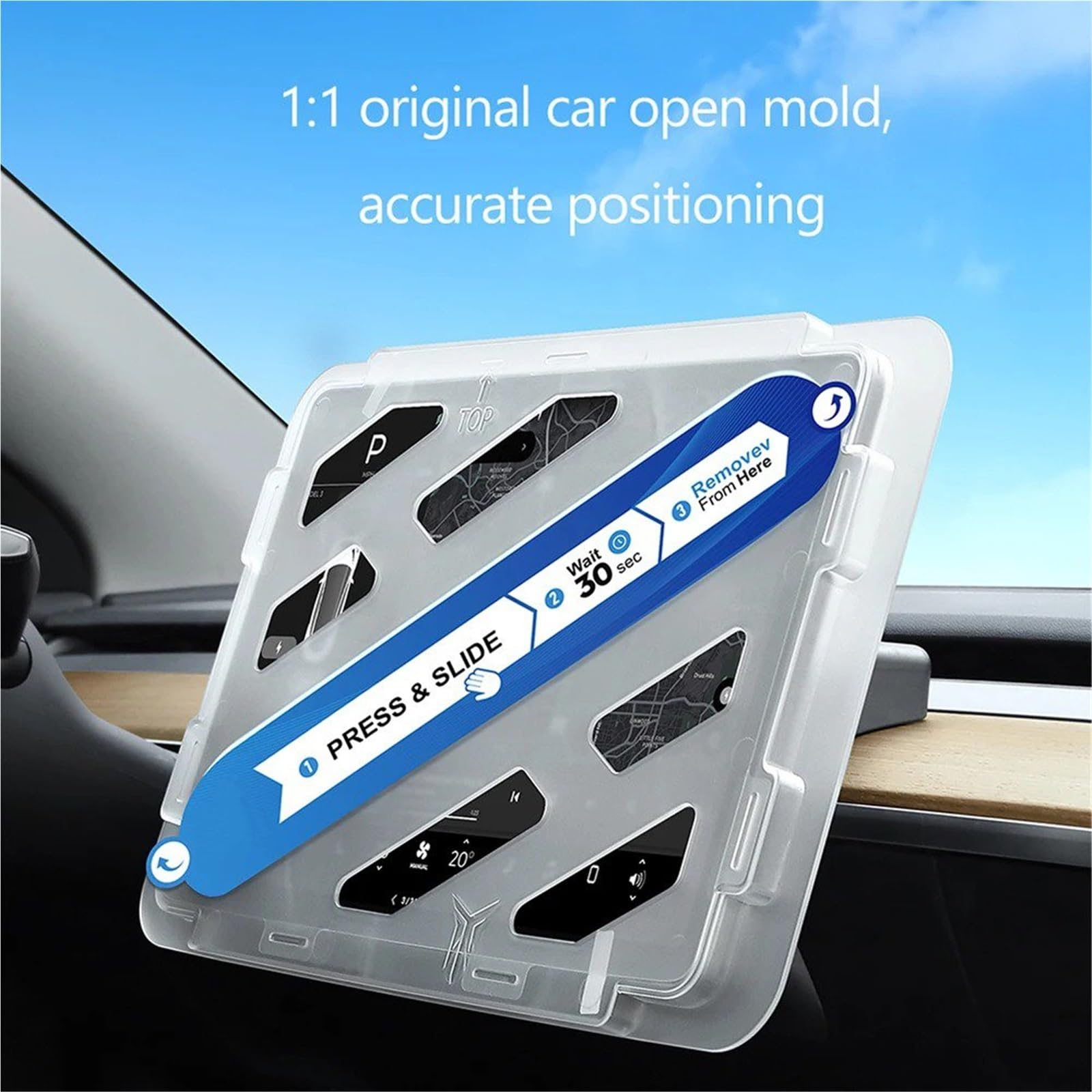 per Tesla Model 3 Y Pellicola Protettiva in Vetro temperato per Console Centrale, antiriflesso, HD, Anti Luce Blu