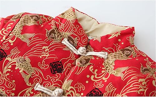 Miniatura 4 de Chaqueta Tang para niños pequeños, año nuevo chino, trajes bordados retro tradicionales, ropa tradicional china