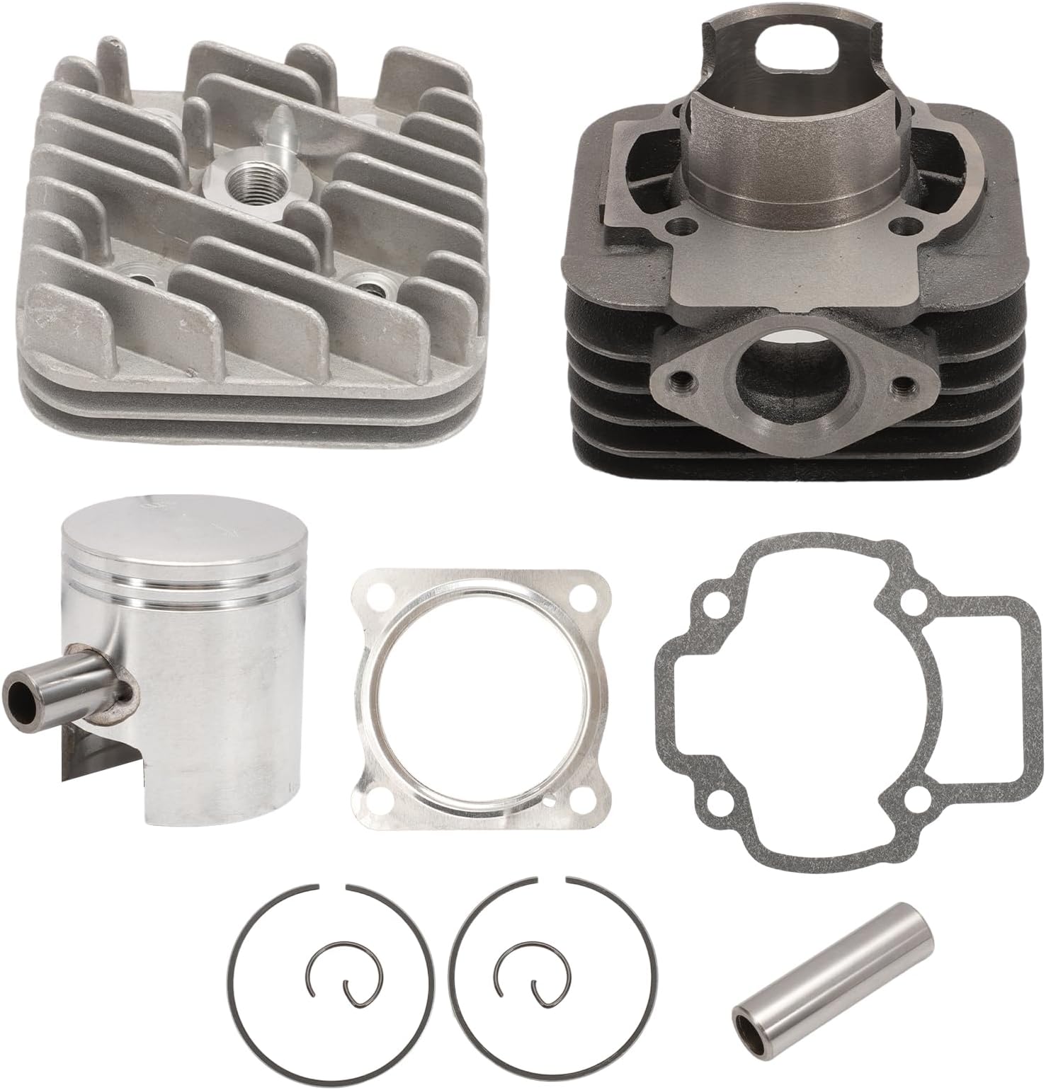 Thermo Group 70cc D.48 Minarelli Horizontal Compatible with Pia-G-Gio Zip Fast Rider 50 2t Sp.12 Cast Iron Kt00086 Thermal Group 70cc 6 Travases with Elliptical Exhaust and Head
