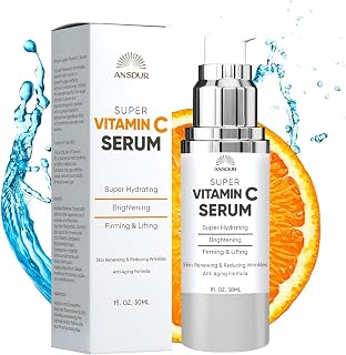 Super Vitamin C Serum for Women Over 70: Hyaluronic Acid Face Serum, Dark Spot Corrector, Wrinkle Reducer - Lifting Firming Moisturizer, 1 fl oz