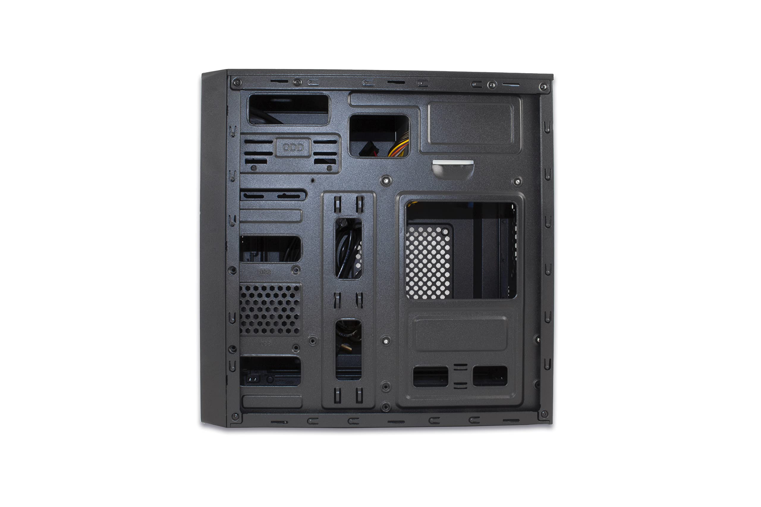 PC Case MPC-28 - Caja PC Micro ATX y Mini ITX con Fuente de Alimentación EP500, 2 x USB3.0 Frontales, Soporte para Candado, Compatible con Gráficas de hasta 29cm de Largo. Color Negro