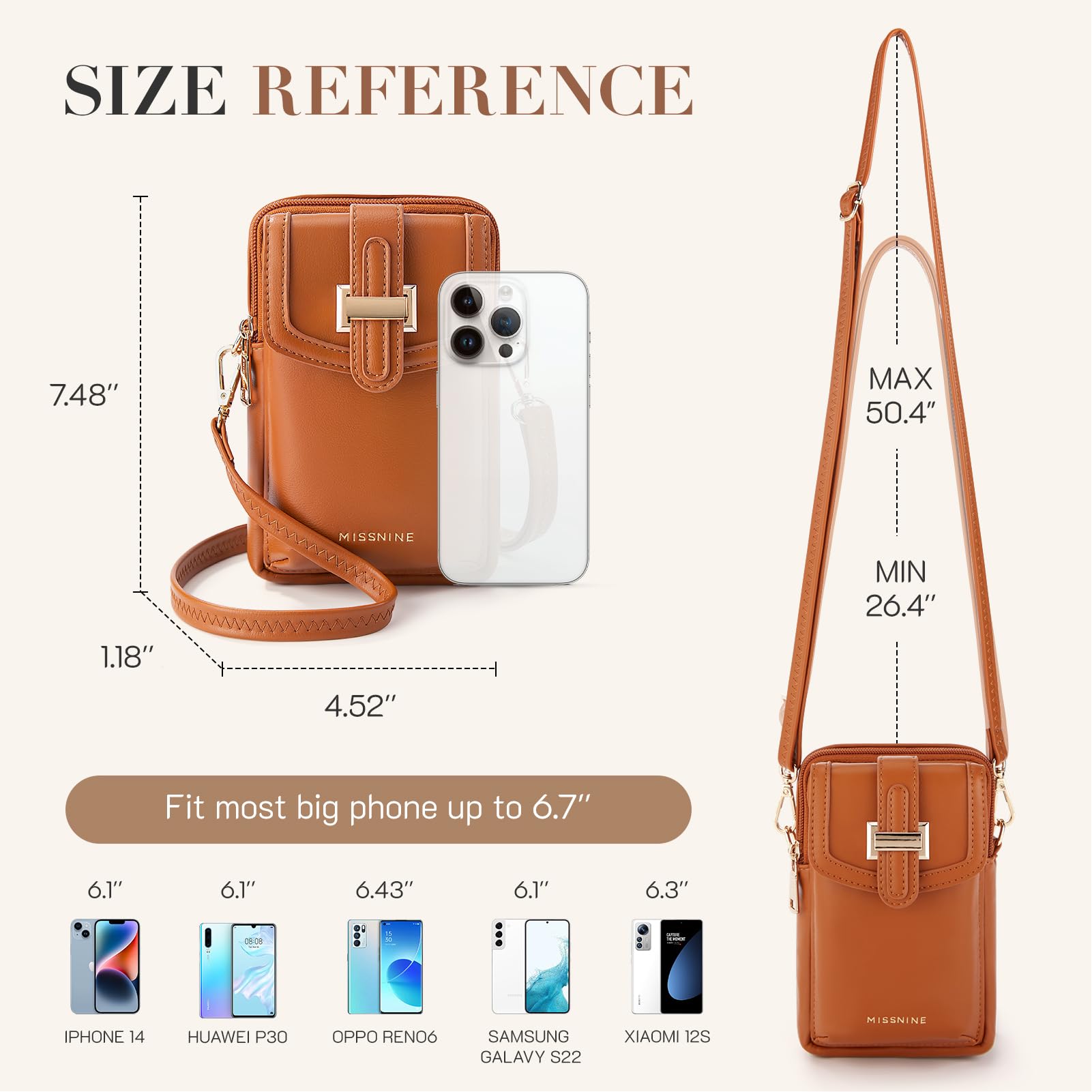 Missnine Vegan Leather RFID Mini Gallery Image