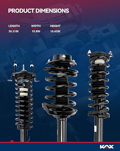 Miniatura 9 de KAX Conjunto completo de resorte helicoidal y puntal trasero para Impala 2004-20052008-2013, Grand Prix 2004-2007, Impala Limited 372471L 372471R