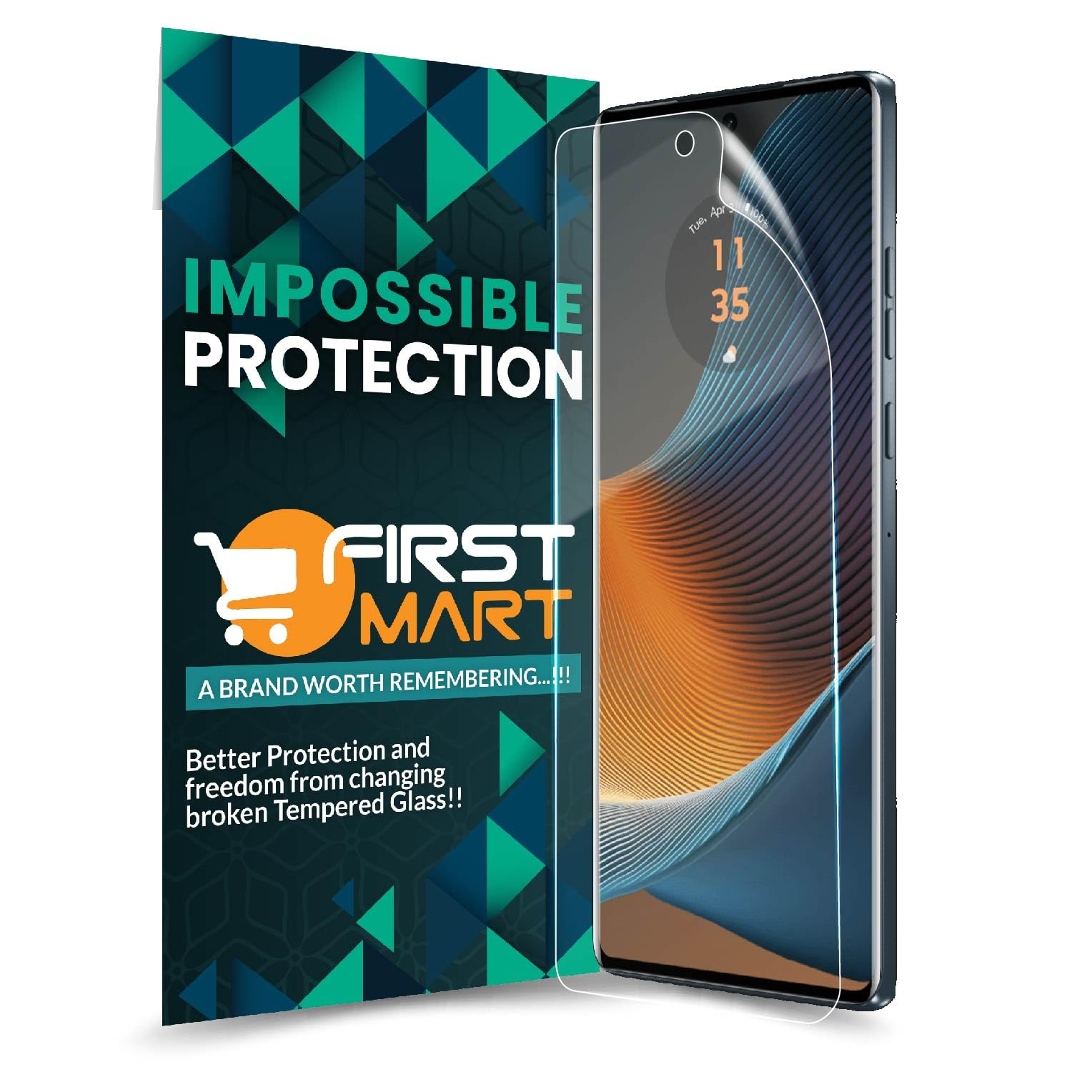 FIRST MART Plastic Screen Protector For Motorola Edge 50 Fusion 5G Smartphone-Nano Fiber Unbreakable Membrane Case Friendly Full Edge To Edge Screen Coverage & Installation Kit (Crystal Clear) (B0D7TJ1Q8L) Amazon Price History, Amazon Price Tracker