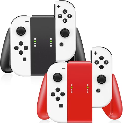 Gepicest Switch Accessories Grip Holder for Joycon Controller Compatible with Switch Handheld Remote, Kit Set Grips Holder for Dual Joycon Remote