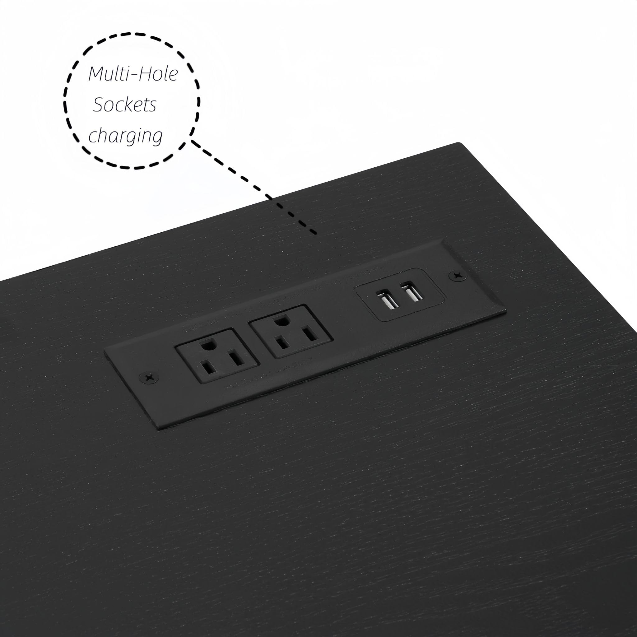 CKEASEAN Electric Fireplace TV Stand with 18