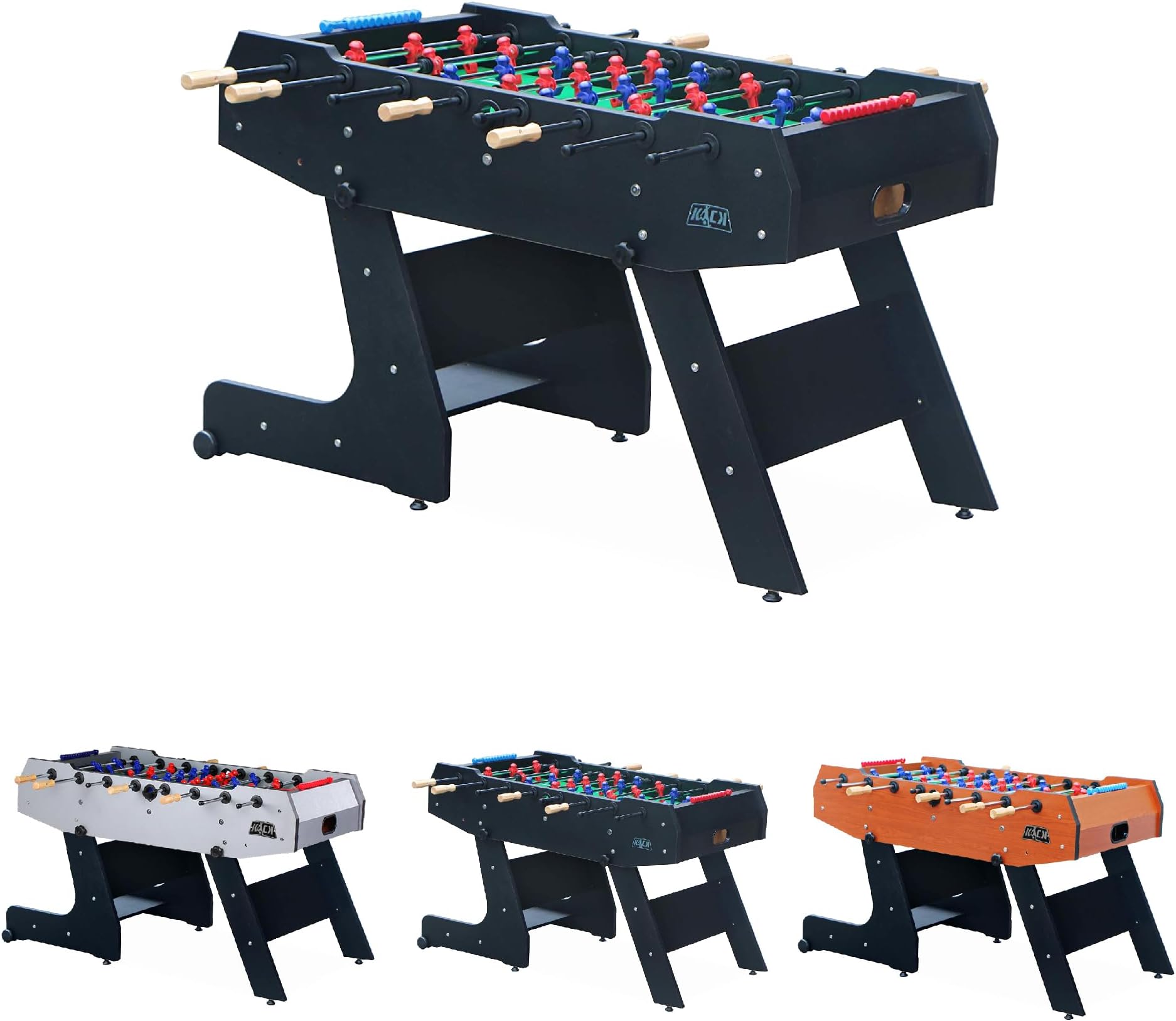 KICK Majesty 55" Folding Foosball Table (Jet Black)