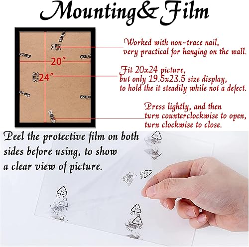 Vista 98 de Juego de 5 portarretratos de 10 x 14 pulgadas, marcos de fotos blancos de alta transparencia para galería de pared horizontal de escritorio vertical