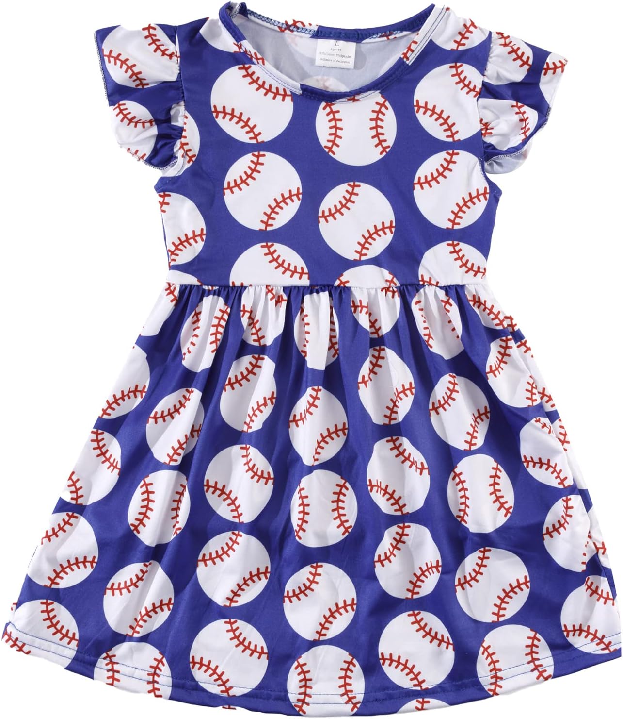 Toddler Girls Twirl Sping Summer Dress Flutter Sleeve Casual Pattern Dresses Summer Apparel - Image 2