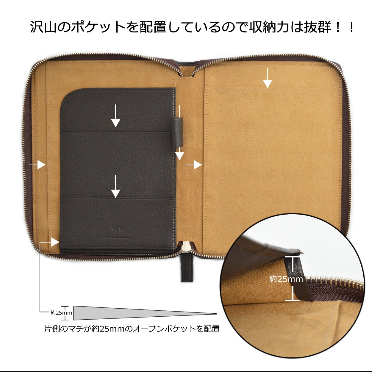 COACH ブラウンレザー ノートパッド COACH（コーチ） ノートブック・シグネチャー キャンバス・ホリデー