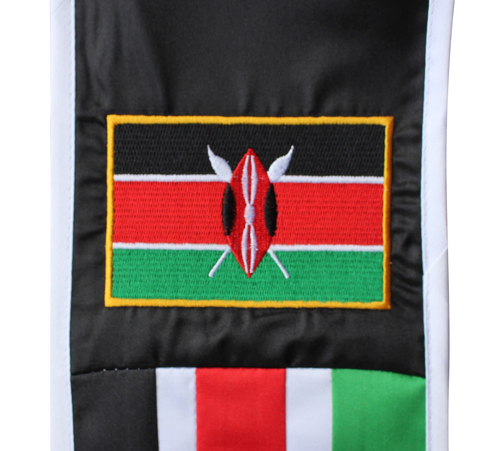 Del Mex Kenya and USA Combo Flag Graduation Sash Stole Country Pride (Kenya/USA)