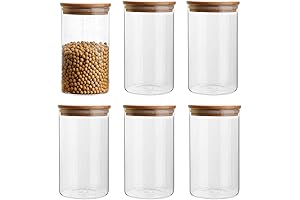 35oz/1000ml flrolove Glass Food Storage Containers Set