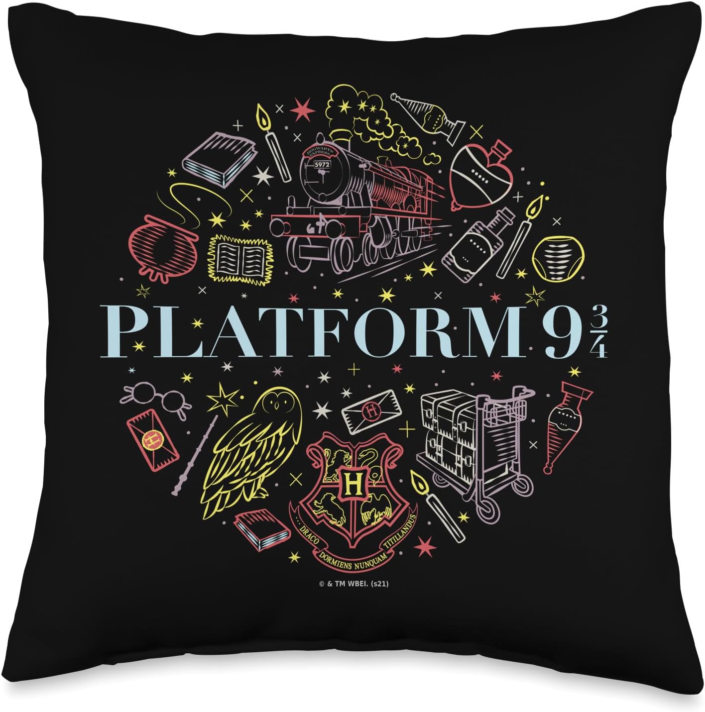 Harry Potter Platform 9 3/4 Throw Pillow