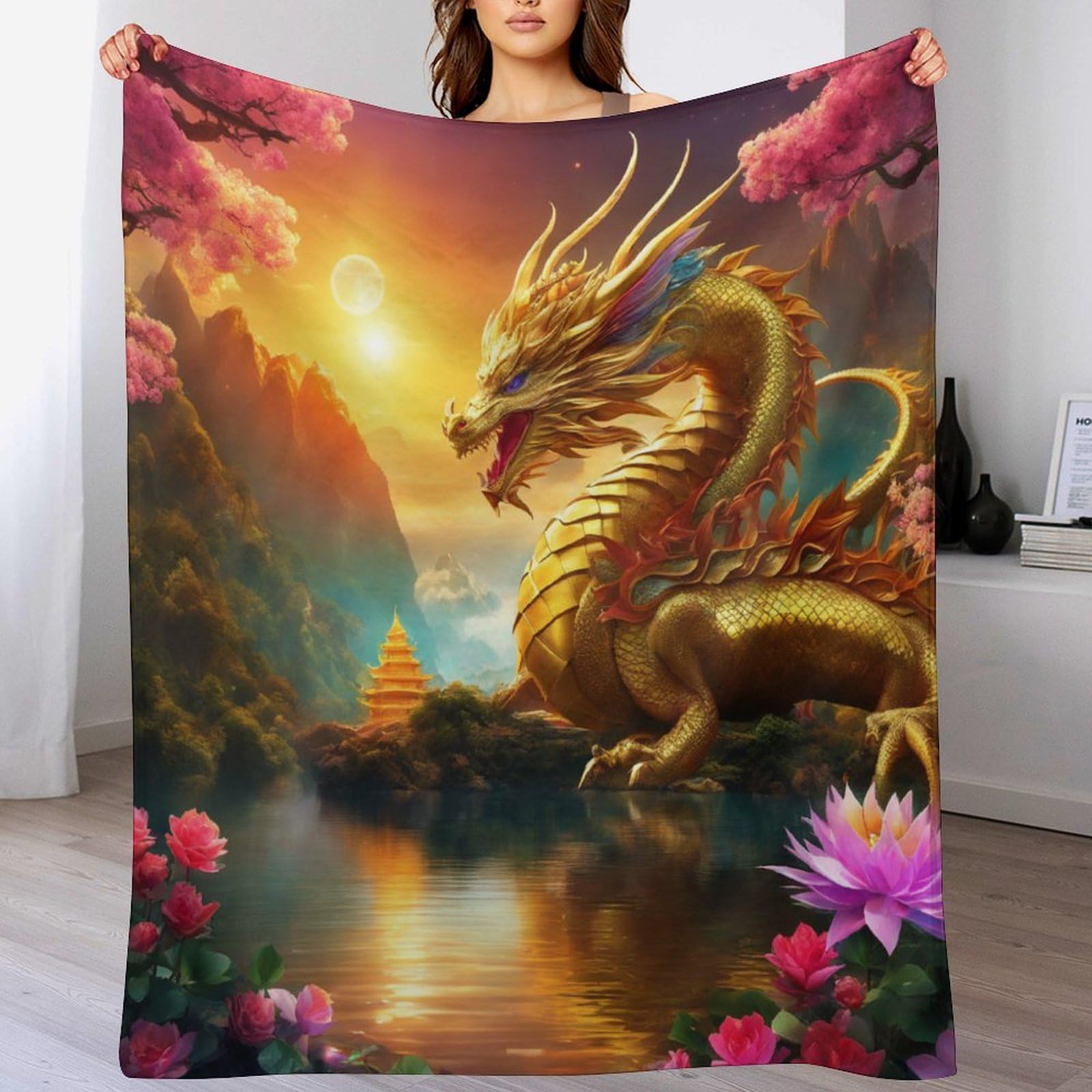 Couverture dragon pour vos soirées cocooning et moments de détente absolue sur le canapé