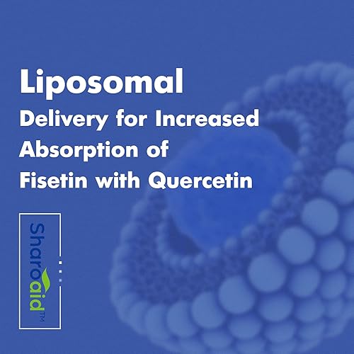 Miniatura 2 de Fisetina liposomal con quercetina suplementos de 1200 mg por porción, polifenoles de alta absorción antioxidantes para mujeres, hombres, sin OMG,