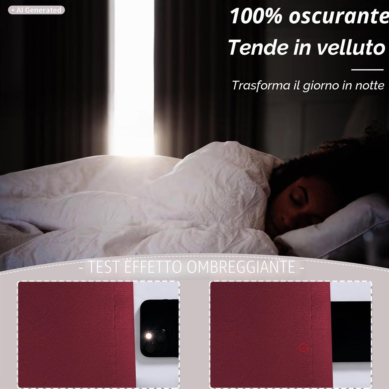 Ystyle Tende Oscuranti 100% per Interni 2 Pezzi, 140×300 CM, Borgogna | Tenda Termica Isolante Freddo e Caldo, Antifreddo Tende con Anelli Effetto Velluto, per Soggiorno Moderne Camera da Letto