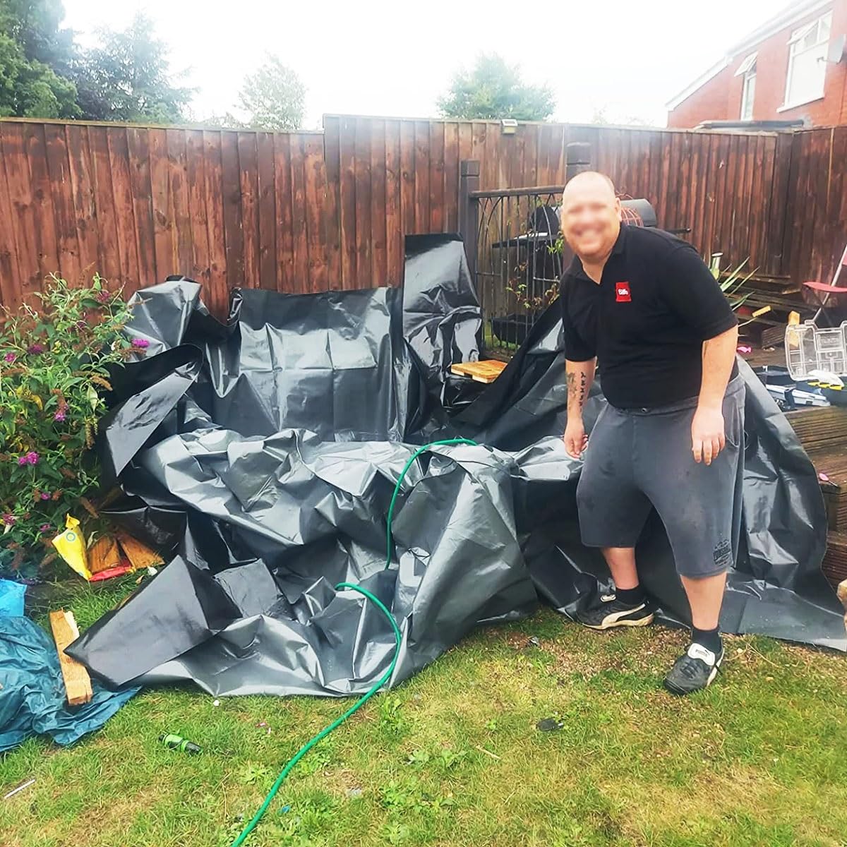 Telo impermeabile per laghetto, 8 x 10 m, copertura resistente per laghetti per pesci, 6 x 8 m, protezione robusta per laghetti da giardino, 4 x 6 m, ideale per cascate, fontane e piante acquatiche