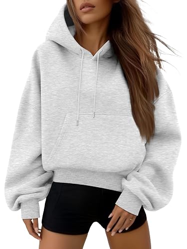 Trendy Queen Women's Cropped Hoodie Y2k Sweatshirt Casual Fall Pullover