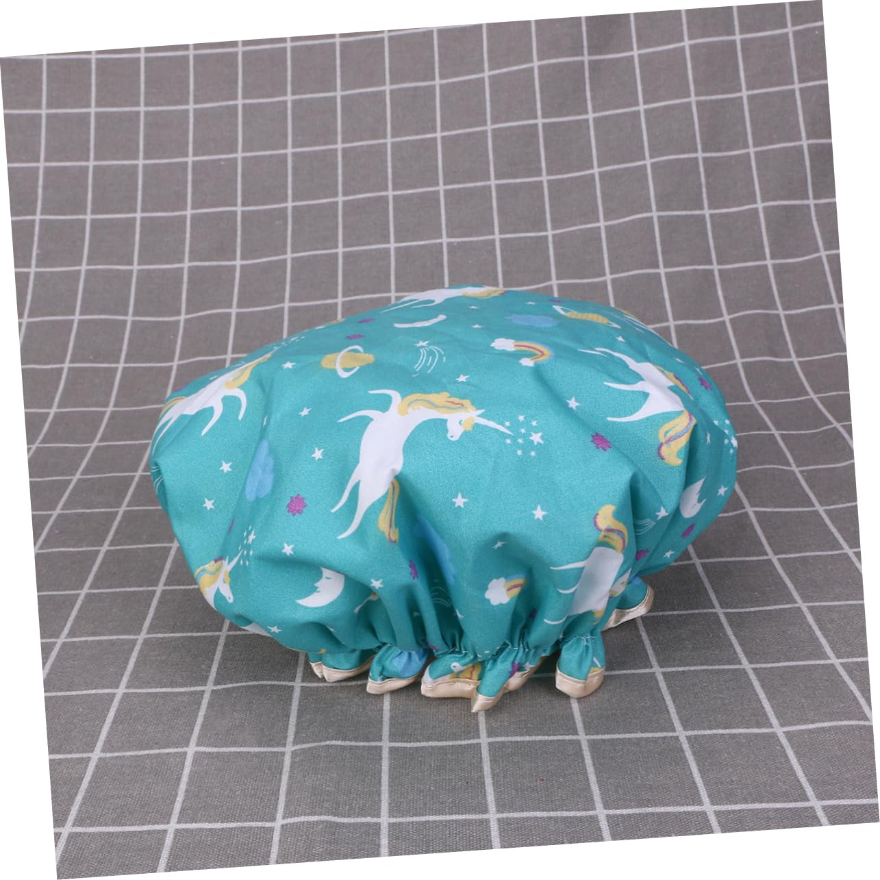 ABOOFAN 12stücke Doppellagige Wasserdichte Duschhaube Mit Einhorn- Elastisch Für Damen Duschen Spa Make-up Und Gesichtsreinigung Farben Grün Schwarz