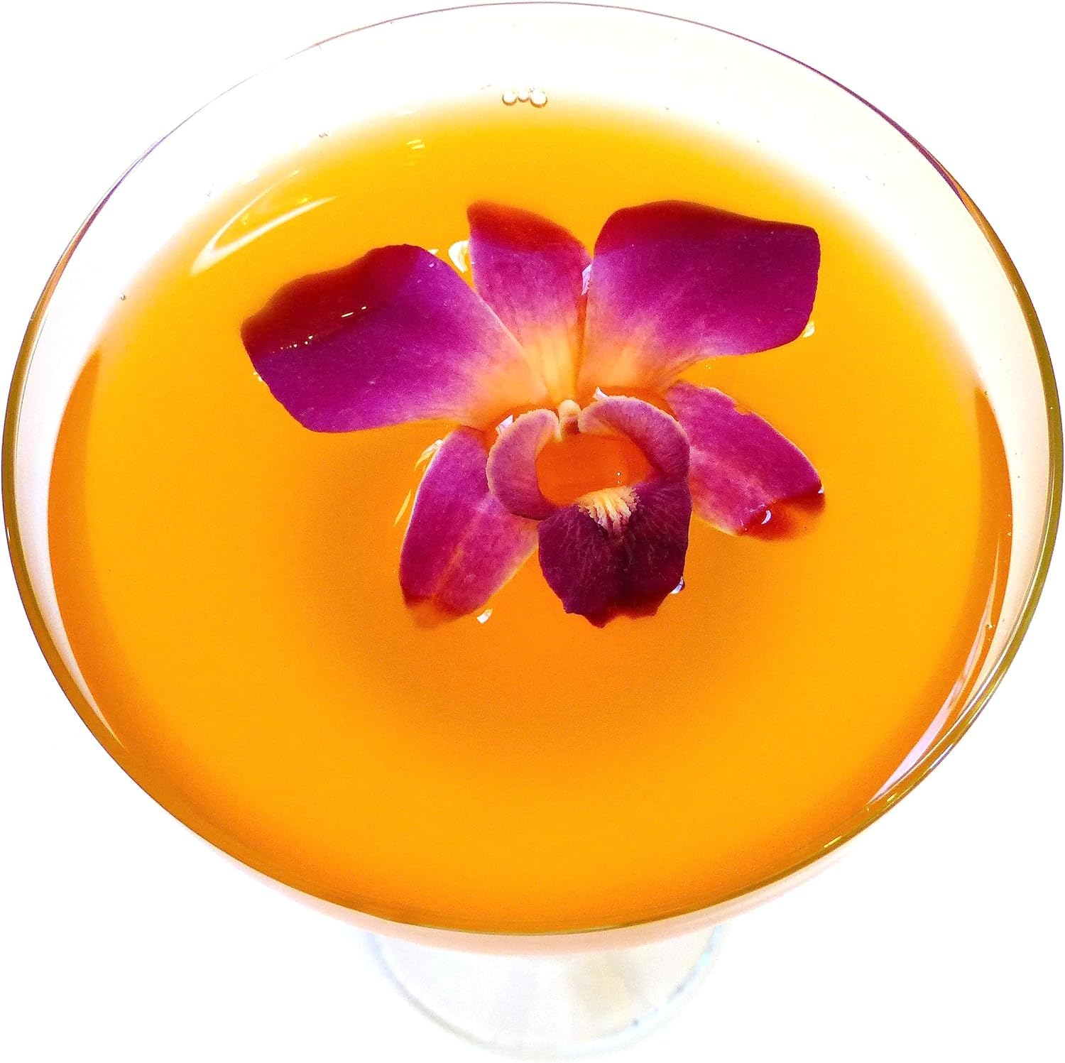 Miami Fresh Orchid Flower OrchidClub USA Sunne Tropical Loose Bloom DIY Lei food drink decoration (100 DUO ORANGE)