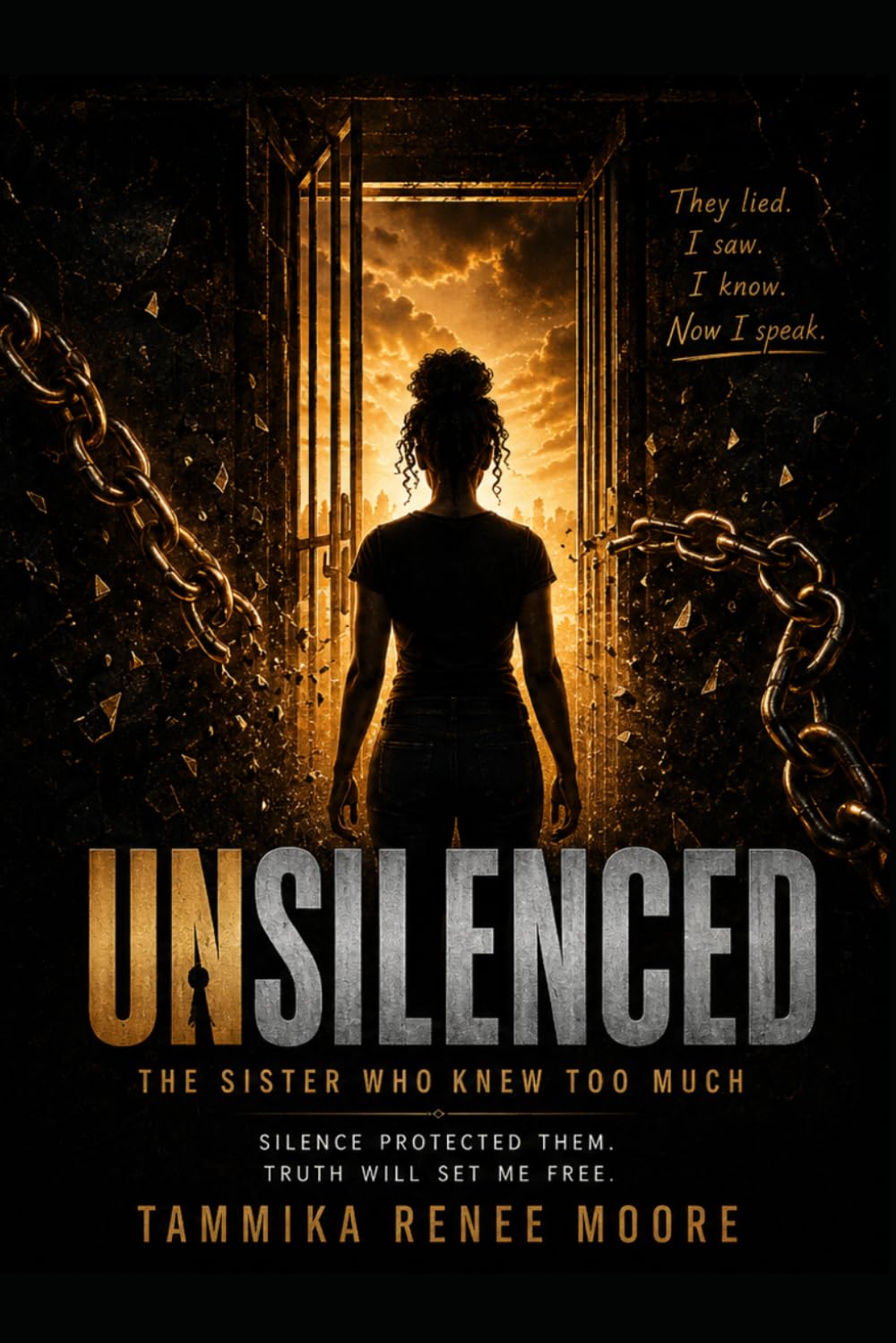 Unsilenced: The Sister Who Knew Too Much: A Story of Family Secrets, Betrayal, Survival, and Finding the Courage to Speak That subtitle contains ... still fitting the emotional tone of the book.