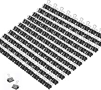 Vista 18 de Clips medianos para carpeta, paquete de 72, 1-1/4 pulgadas, 1.25 pulgadas, estándar de 1.260 in, negro, capacidad de 0.6 pulgadas, clips de papel