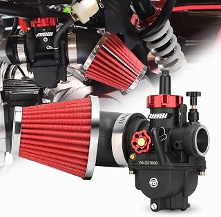 NIBBI PE24 Carburetor with 48mm Air Filters Kit,Upgrade Dirt Bike Performance,Compatible with 125cc-150cc for Apollo,TaoTao, Lifan, Honda, SSR, Pit Dirt Bike Motorcycles