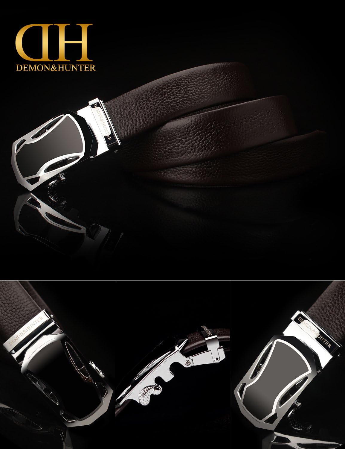 Demon&Hunter Luxury Series Men's Belt Auto Buckle DH-ABL/No.1