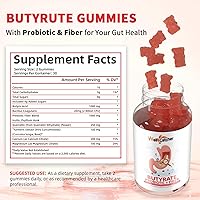 Vista 2 de Gomitas de butirato Suplemento para la salud intestinal butirato con probióticos y fibra prebiótica gomitas para mujeres y hombres sin azúcar Apoyo