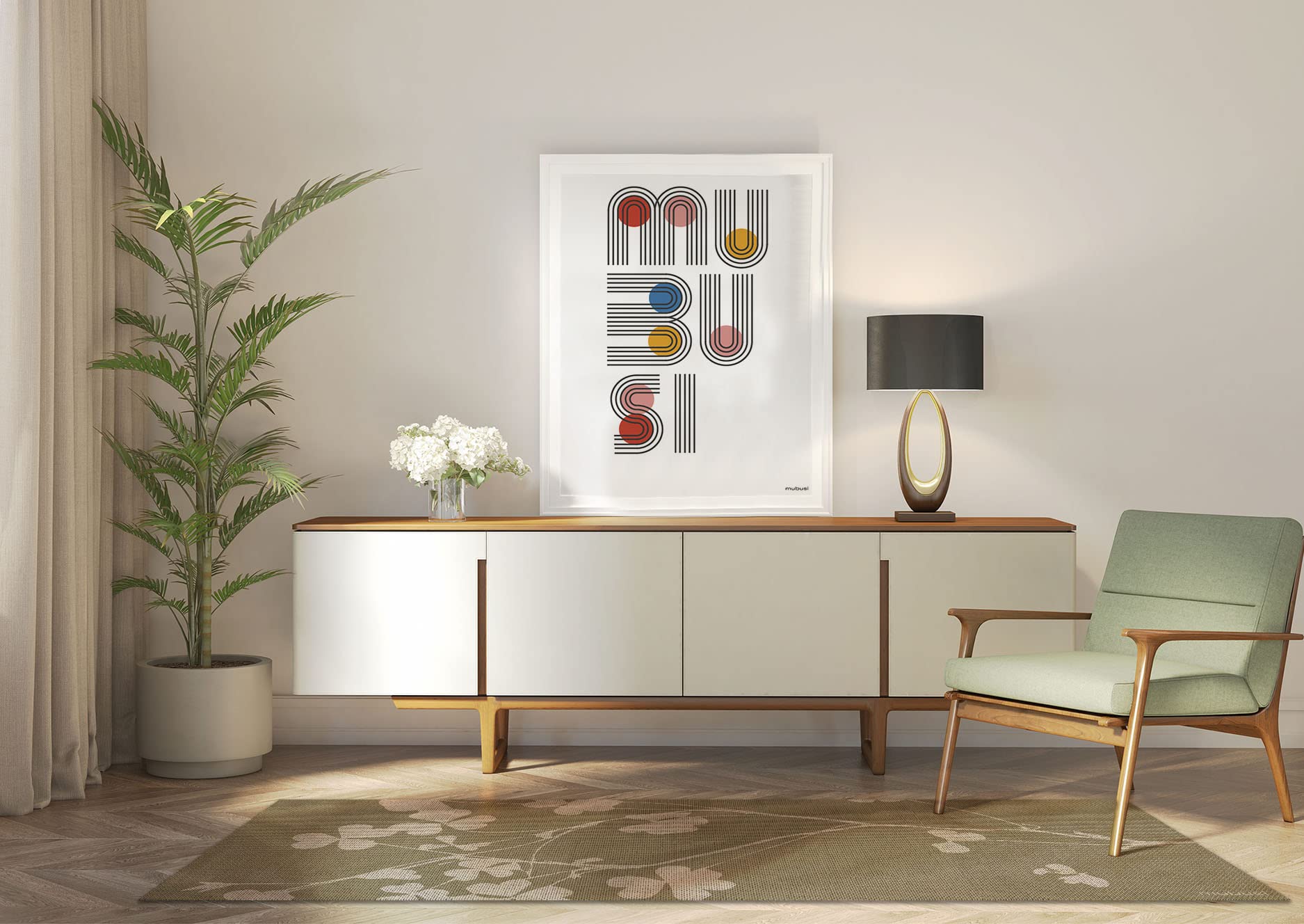 Tapis Vinyle du Sol Cuisine Salon - Différentes Tailles - (Pétales 50x150 cm)