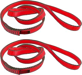THE WHITE SHOP 2pcs Nylon Climbing Slings Runners 23 kN Strong Webbing Straps for Rock Climbing