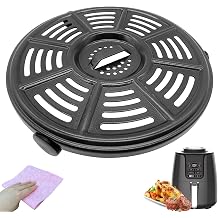 4QT Air Fryer Grill Plate for Ninja AF100 4 Quart Air Fryers, Premium Air Fryer Grill Pan Crisper Tray Plate Rack Insert Grate Grid Shelf for Ninja Air Fryer, Nonstick, Dishwasher Safe