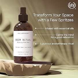 Muse Apothecary Room Ritual - Aromatic and Relaxing Room Mist, Infused with Natural Essential Oils - 4oz, Cara Orange + Fig + Blackberry Vanilla
